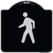 Signmission Pedestrian Crossing Symbol Heavy-Gauge Aluminum Architectural Sign, 18" x 18", BS-1818-23337 A-DES-BS-1818-23337 - alternate 1